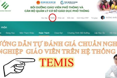 Thông báo việc đánh giá giáo viên, cán bộ QLCS GDMN trên phần mềm TEMIS